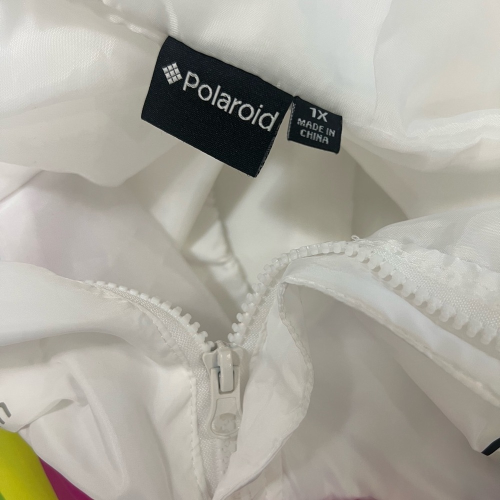 Polaroid White Jacket with Rainbow Accents - Picture 15 of 16